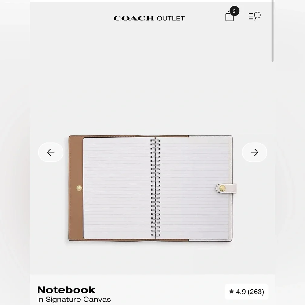 Coach Notebook & Pencil case in Chalk / White - Picture 11 of 15